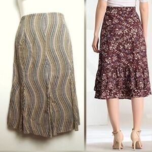 Fishtail Codet Skirt Stripe Plus Size 18W Cotton Fairycore Casual